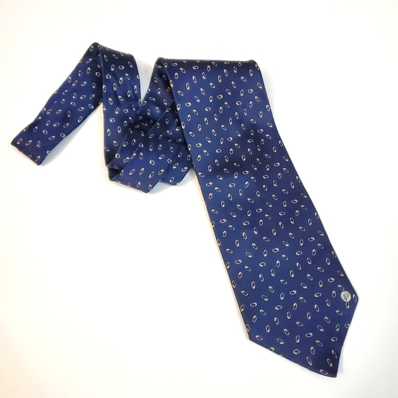Versace Classic V2 Navy Blue Silk Tie - Picture 3 of 8